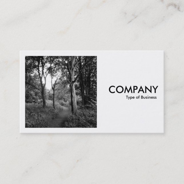 Square Photo (v2)  - Path in the Woods Business Card (Front)