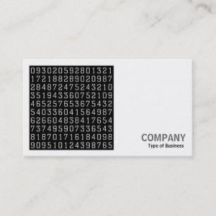 Square Photo (v2) - Random Numbers 02 Business Card