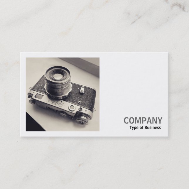Square Photo (v2) - Russian Rangefinder Camera 02 Business Card (Front)