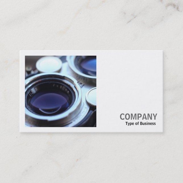 Square Photo (v2) - Vintage TLR Camera Business Card (Front)
