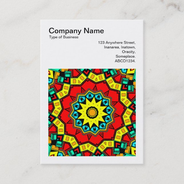 Square Photo (v3) - Abstract Kaleidoscope 03 Business Card (Front)