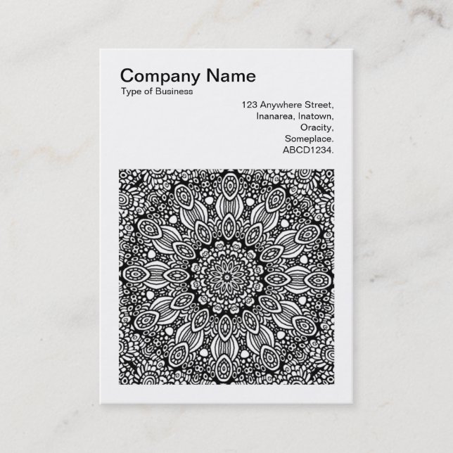 Square Photo (v3) - Abstract Kaleidoscope 08 Business Card (Front)