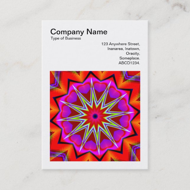 Square Photo (v3) - Abstract Kaleidoscope 09 Business Card (Front)