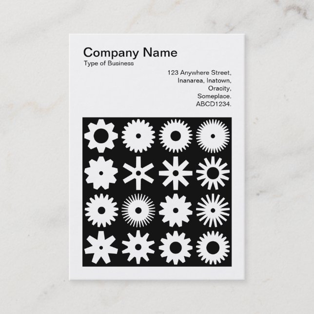 Square Photo (v3) - Cogs 02 Business Card (Front)