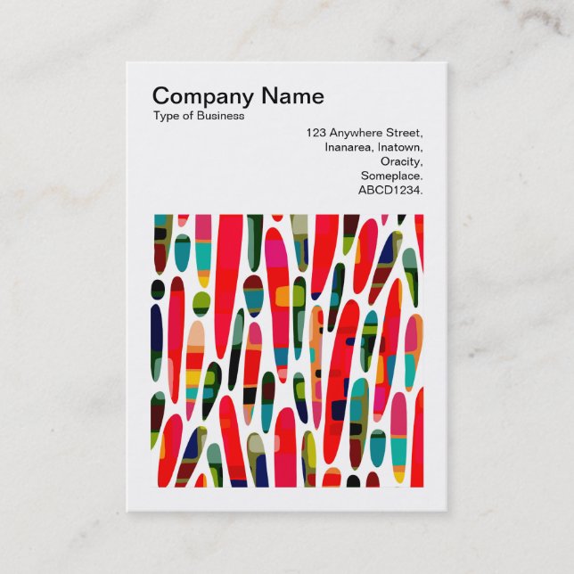 Square Photo (v3) - Collaged Colour Splash 150222 Business Card (Front)