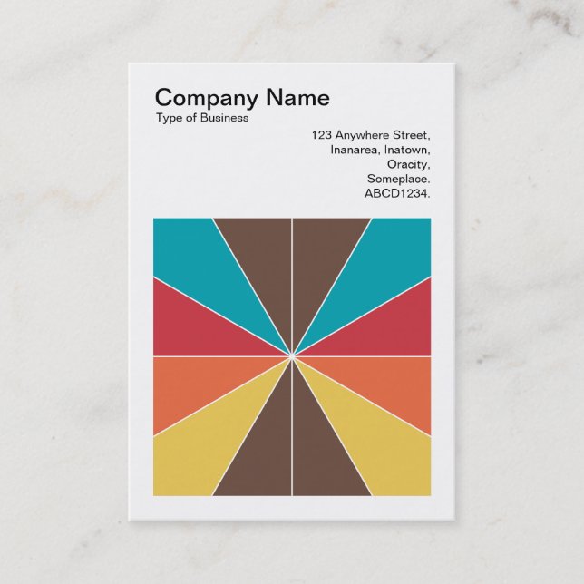 Square Photo (v3) - Colour Segments 05 Business Card (Front)