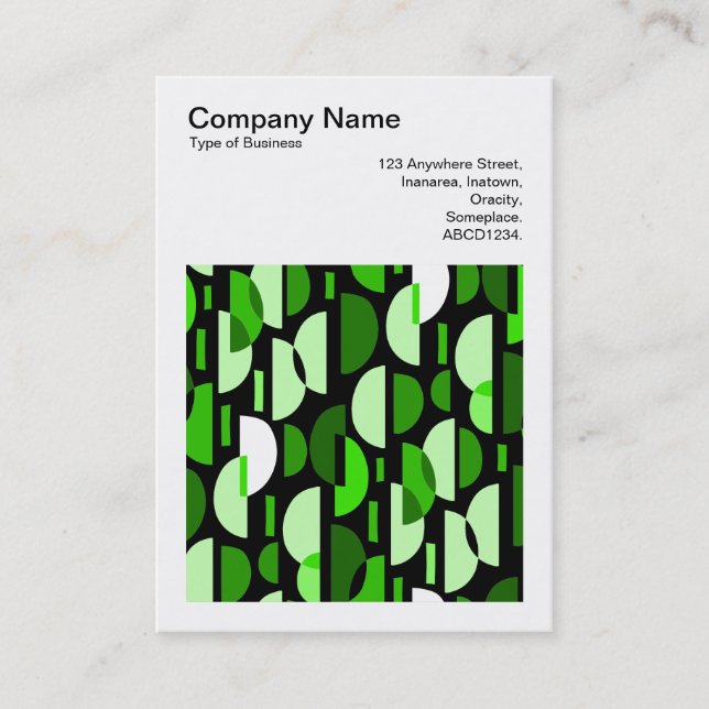 Square Photo (v3) - Crescent Pat 010921 - Green Business Card (Front)