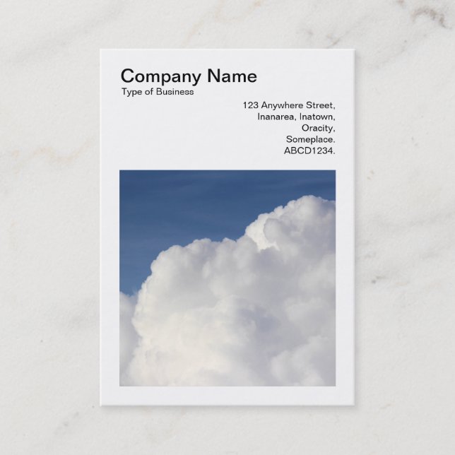 Square Photo (v3) - Cumulus Cloud Business Card (Front)
