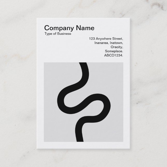 Square Photo (v3) - Curvy Line 02 Business Card (Front)