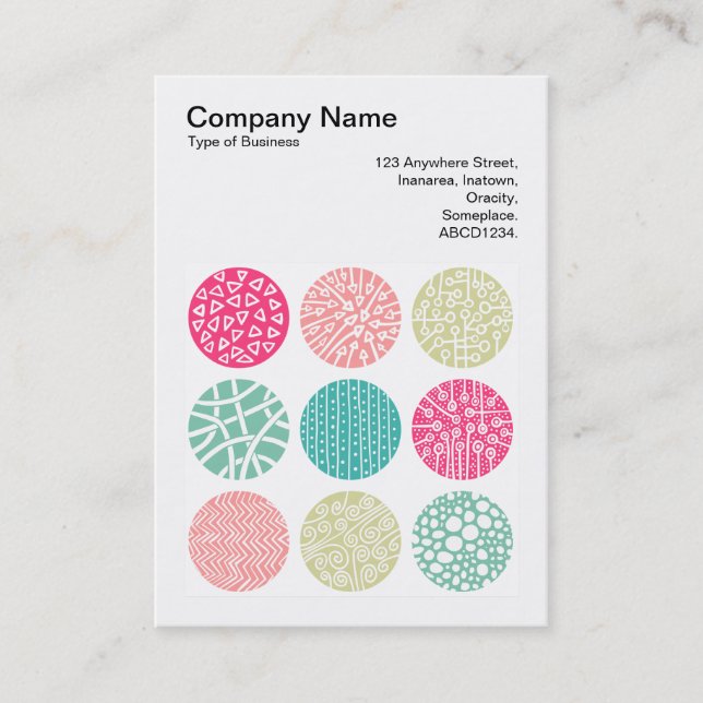 Square Photo (v3) - Decorative Circles 04 Business Card (Front)