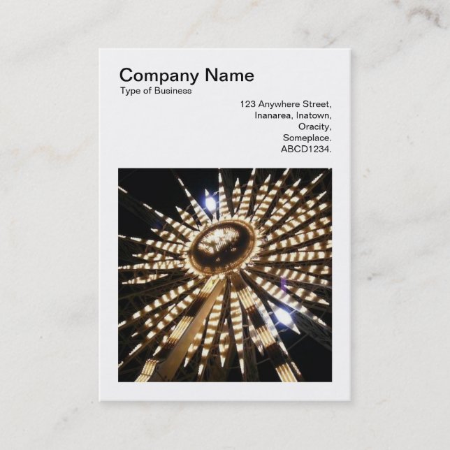 Square Photo (v3) - Ferris Wheel Business Card (Front)