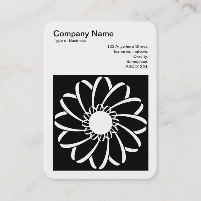 Square Photo (v3) - Geometric Flower 01 Business Card (Front)