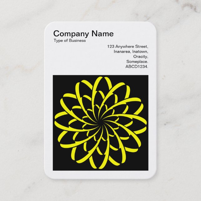 Square Photo (v3) - Geometric Flower 02 Business Card (Front)