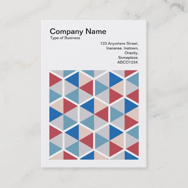 Square Photo (v3) - Hexagon pattern 05 Business Card (Front)