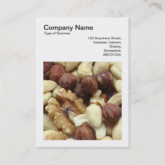 Square Photo (v3) - Mixed Nuts Business Card (Front)