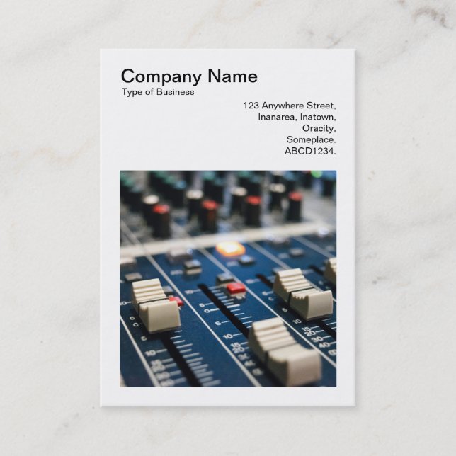 Square Photo (v3) - Mixing Desk Business Card (Front)