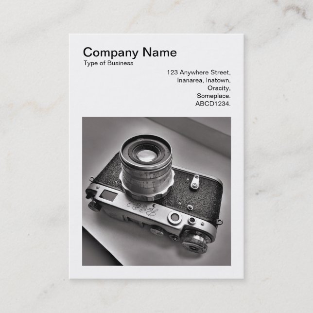 Square Photo (v3) - Russian Rangefinder Camera Business Card (Front)