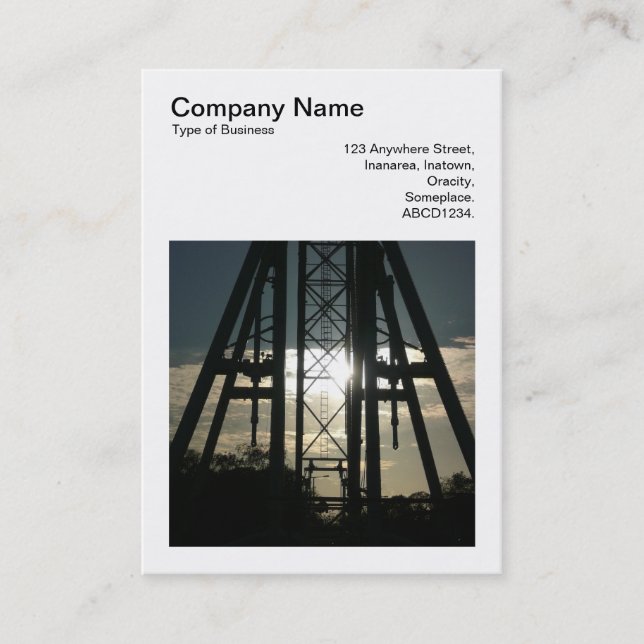 Square Photo (v3) - Steel Construction Business Card (Front)