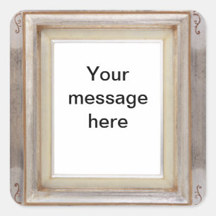 Square picture-frame customizable stickers
