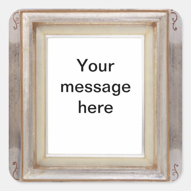 Square picture-frame customizable stickers (Front)