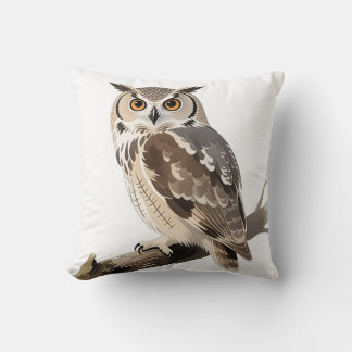 Square pillow featuring a detailed illustration of
