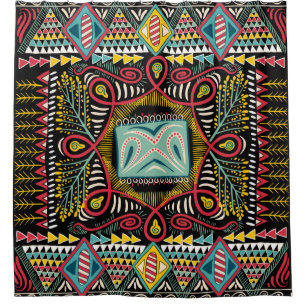 Square pocket, shawl, textile. Colourful abstract