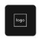 Square professional black add your custom logo