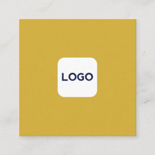 Square professional Gold add your custom logo Business Card