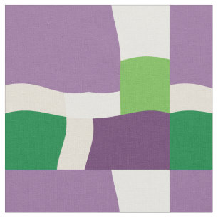 square purple and green vintage pattern  fabric
