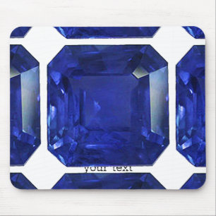 Square Rectangular Blue Sapphire Mouse Pad