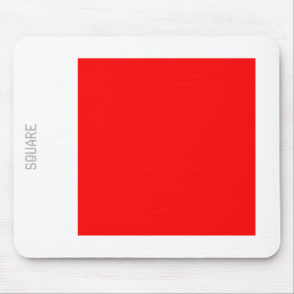 Square - Red and White Mouse Pad
