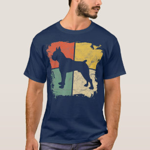 Square Retro Boxer Owner Gift Dog Boxer Dad Mom T-Shirt