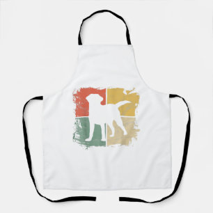 Square Retro Labrador Owner Gift Golden Black Lab Apron