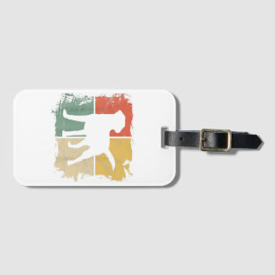 Square Retro Labrador Owner Gift Golden Black Lab Luggage Tag
