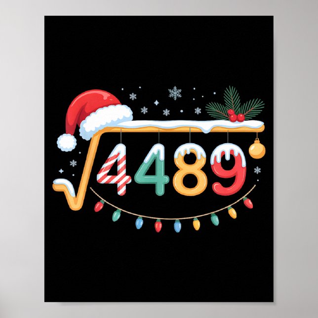 Square Root 4489 Funny 67 Meme Math Teacher 6 7 Ch Poster (Front)