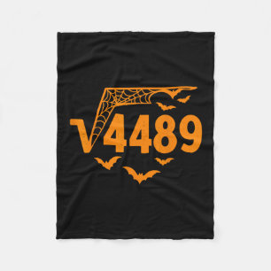 Square Root 4489 Funny Halloween Meme 67 Math Teac Fleece Blanket