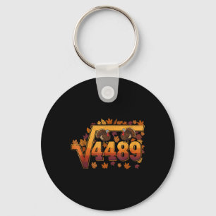Square Root 4489 Funny Thanksgiving Meme 67 Math T Keychain
