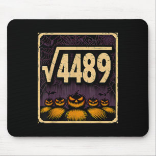 Square Root 4489 Halloween Pumpkin Math Joke 6 7 S Mouse Pad