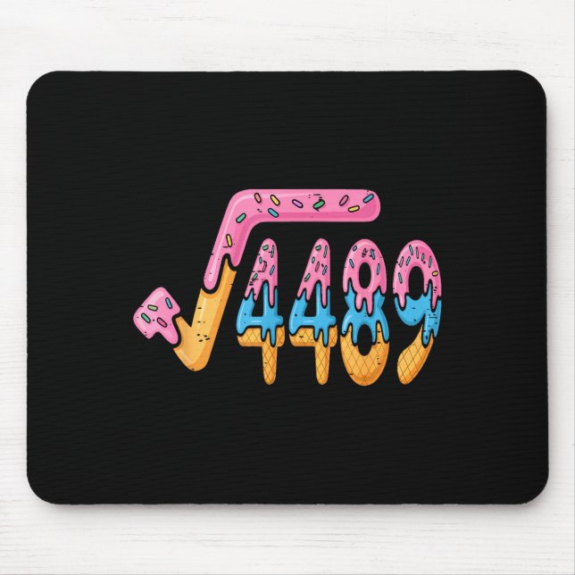 Square Root 4489 Ice Cream Slang Math 67 Six Seven Mouse Pad (Front)