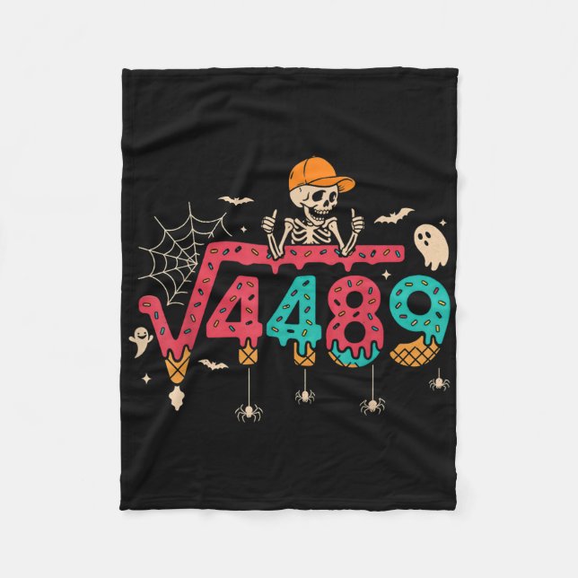 Square Root 4489 Math Teacher Funny 67 Meme Hallow Fleece Blanket (Front)