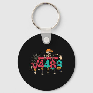 Square Root 4489 Math Teacher Funny 67 Meme Hallow Keychain