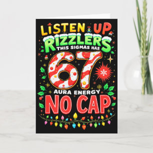 Square Root 4489 Six Seven Christmas Funny 67 Meme Card