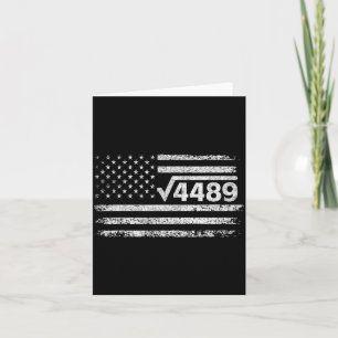 Square Root 4489 Slang Math Teacher Six Seven 6 7  Card