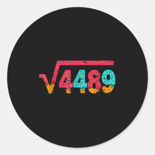 Square Root 4489 Slang Math Teacher Six Seven 6 7  Classic Round Sticker