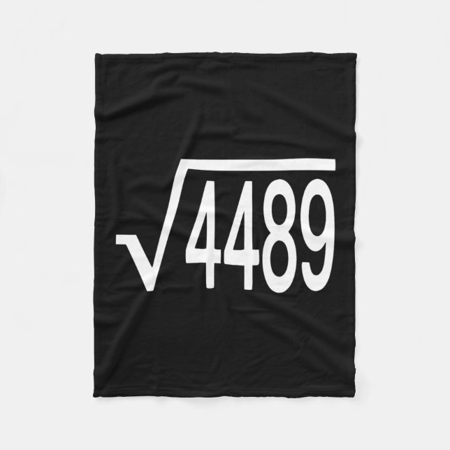 Square Root 4489 Slang Math Teacher Six Seven 6 7  Fleece Blanket (Front)