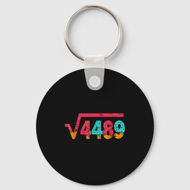 Square Root 4489 Slang Math Teacher Six Seven 6 7  Keychain (Front)