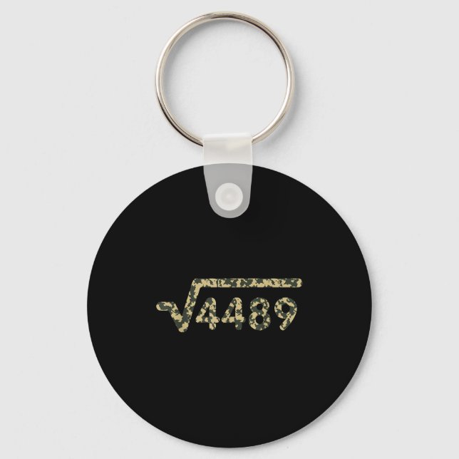 Square Root 4489 Slang Math Teacher Six Seven 6 7  Keychain (Front)