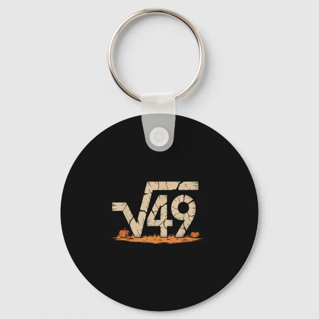 Square Root 67 Meme 6 7 Gen Alpha Halloween Six Se Keychain (Front)