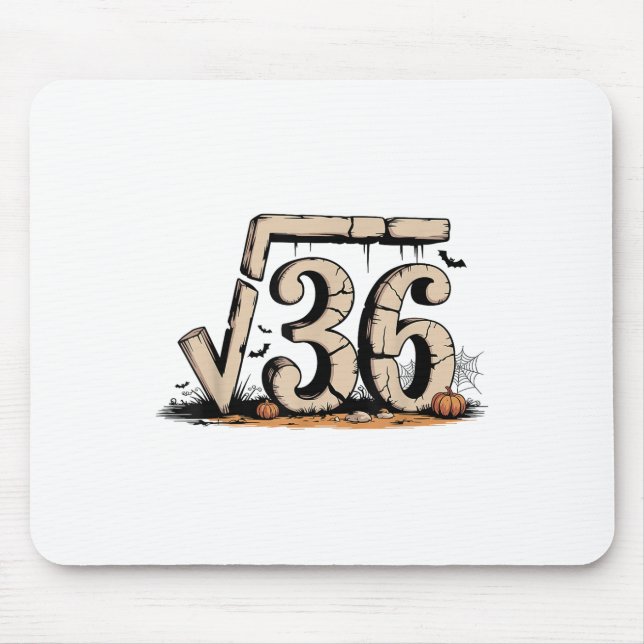 Square Root 67 Meme 6 7 Gen Alpha Halloween Six Se Mouse Pad (Front)