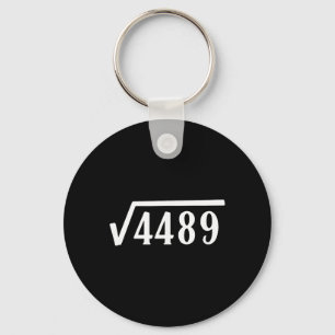 Square Root 67 Year Old Gift Funny Teacher 67th Bi Keychain